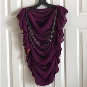 Purple Sheer Chain Top